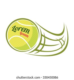 flying tennis ball