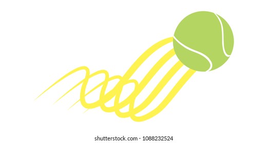 Flying tennis ball logo