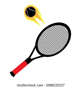 Flying tennis ball logo