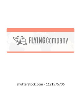 Flying ticket illustration. Aerial admit one illustration