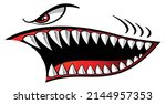 Flying Tigers Shark Jaws Car Decal Car Sticker Vector Art Graphic