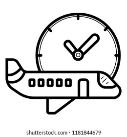 Flying Time Icon vector illustration