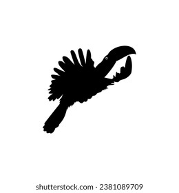 Flying Toucans. Toucans are Neotropical members of the near passerine bird family Ramphastidae. The Ramphastidae are most closely related to the American barbets, Bird Silhouette. Vector Illustration