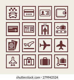 Flying tourism icons