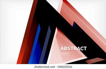 Fondo geométrico de composición de triángulos voladores. Ilustración del vector