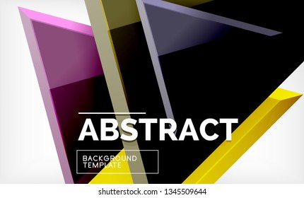 Fondo geométrico de composición de triángulos voladores. Ilustración del vector