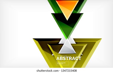 Fondo geométrico de composición de triángulos voladores. Ilustración del vector