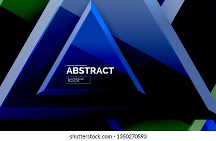 Fondo geométrico de composición de triángulos voladores. Ilustración del vector
