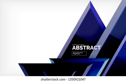Fondo geométrico de composición de triángulos voladores. Ilustración del vector