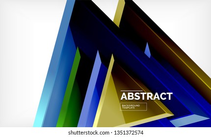 Fondo geométrico de composición de triángulos voladores. Ilustración del vector