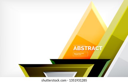 Fondo geométrico de composición de triángulos voladores. Ilustración del vector