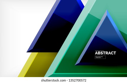 Fondo geométrico de composición de triángulos voladores. Ilustración del vector