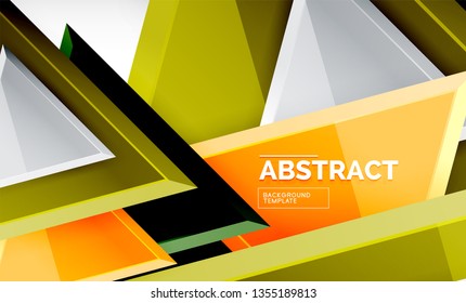 Fondo geométrico de composición de triángulos voladores. Ilustración del vector