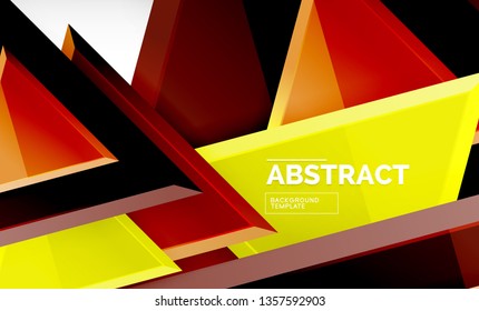 Fondo geométrico de composición de triángulos voladores. Ilustración del vector