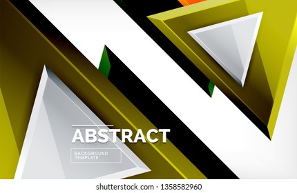 Fondo geométrico de composición de triángulos voladores. Ilustración del vector