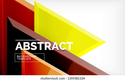 Fondo geométrico de composición de triángulos voladores. Ilustración del vector