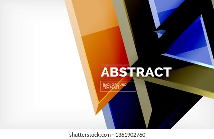 Fondo geométrico de composición de triángulos voladores. Ilustración del vector