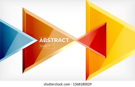 Fondo geométrico de composición de triángulos voladores. Ilustración del vector
