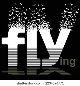flying t-shirt graphic type graphic type