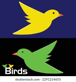 Flying Twite Birds vector illustration........