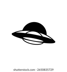 Ícone de preenchimento de nave espacial Alien Voadora