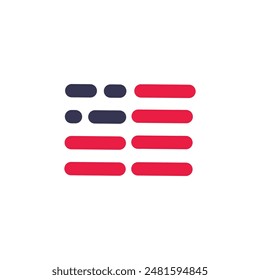 flying united states flag vector