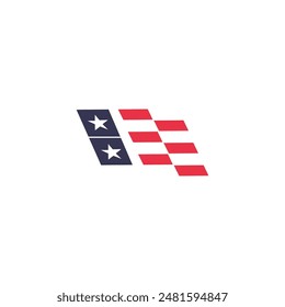 Vector de bandera de los estados unidos