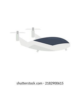 Flying unmanned taxi icon. Flat illustration of Flying unmanned taxi vector icon isolated on white background