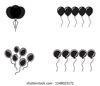 Flying vector festive balloons shiny glossy balloons for holiday

