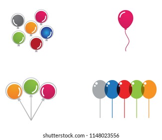 Flying vector festive balloons shiny glossy balloons for holiday
