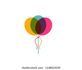 Flying vector festive balloons shiny glossy balloons for holiday
