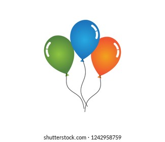 Flying vector festive balloons shiny with glossy balloons for holiday