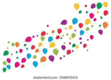 Flying vector festive balloons shiny with glossy balloons for holiday