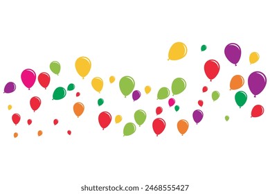 Flying vector festive balloons shiny with glossy balloons for holiday