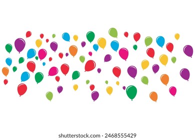 Flying vector festive balloons shiny with glossy balloons for holiday