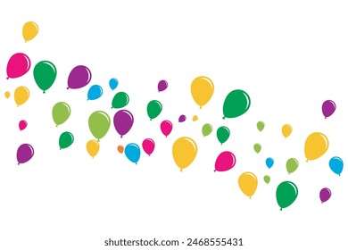 Globos festivos de Vector volador brillantes con globos brillantes para vacaciones