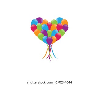Flying vector festive balloons shiny with glossy balloons for holiday