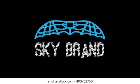 Flying vector logo design template