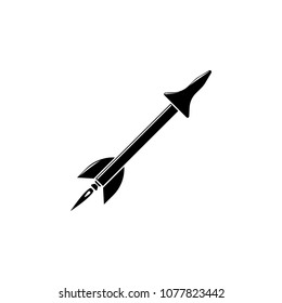 flying war missile illustration. Element of army icon for mobile concept and web apps. Detailed flying war missile illustration can be used for web and mobile. Premium icon on white background