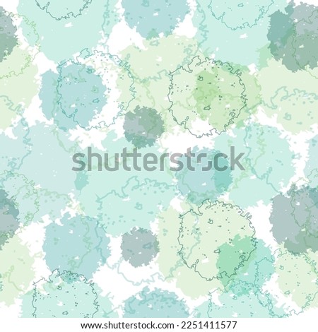 Flying Watercolour Leaves Seamless Background.  Handmade Watercolor Seamless Decor. Retro Element Decor.