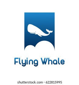 Flying Whale Logo Template