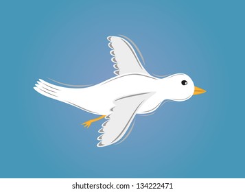 flying white bird