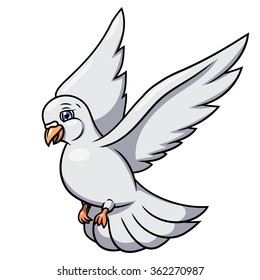 Flying white dove 2