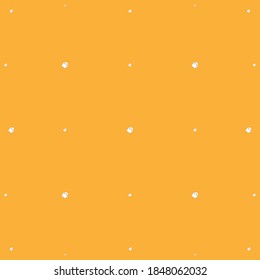 Flying white ghost seamless pattern on the orange background