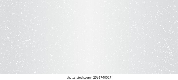 Flying white snow on light gray background. Snowflakes. Winter vector illustration for design. Christmas background.