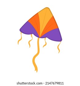 Flying wind kite. Makar Sankranti festival. Illustration wind kite game.