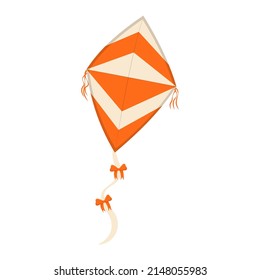 Flying wind kite. Makar Sankranti festival. Illustration wind kite game.