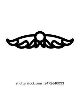 Flying Wing Vector Line Icon Design