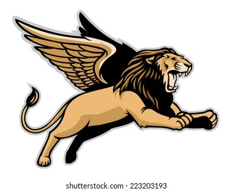 flying winged lion