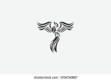 Flying Wings Bird Logo abstract design vector